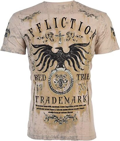 Affliction | Футболка мужская TRIED TRUE Beige A9624 перед