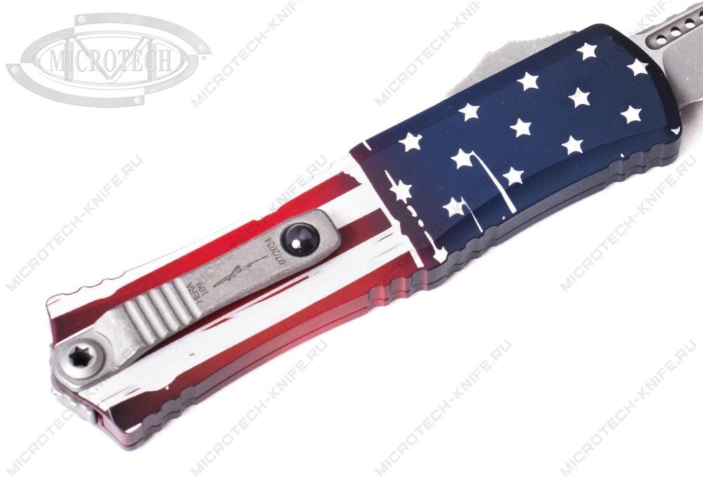 Нож Microtech 1705M-10FLAGS Mini Hera USA Flag Signature - фотография 