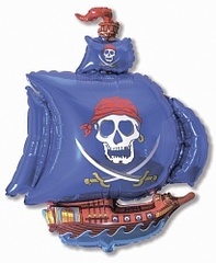 F Фигура, Пиратский корабль, синий, 41