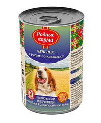 Родные Корма консервы для собак ягненок с рисом по-кавказски 410 г
