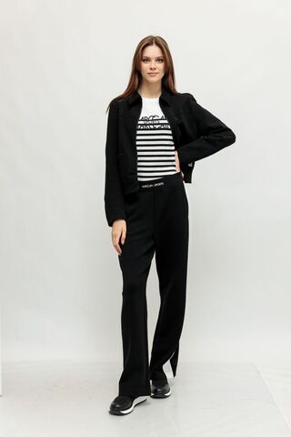 Marc Cain Sports Футболка хлопковая в полоски с лого