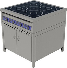 Индукционная плита ЦМИ ПИ-4 (закрытая/распашные двери)