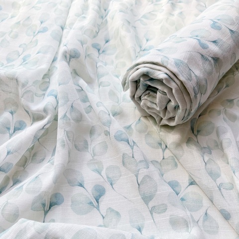 Пеленка муслин "Веточки эвкалипт"