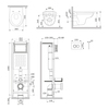 Am.Pm IS110151.DX15C1700 ErgoFit Инсталляция с клав L глянц хром с подвес унит Willow без ободка с сиденье
