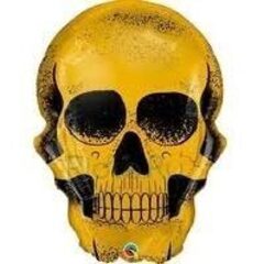 Фольгированный шар "Золотой череп"