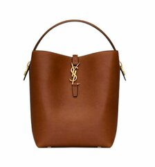 Сумка Saint Laurent Le 37 из блестящей кожи коричневый