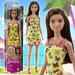 Кукла Барби серия "Супер стиль" Barbie Fashionistas в "жёлтом платье с бабочками"