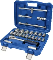 Набор головок торцевых КОБАЛЬТ с трещоткой, 1/2