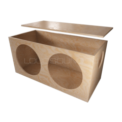 Короб-конструктор для сабвуфера 2х12", труба (фанера)