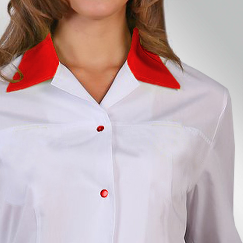 Медицинский женский костюм 124 красный