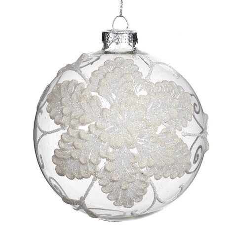 Шарик с цветком 2шт 10см Goodwill белый