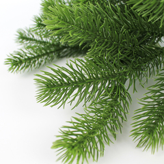 №2 Еловая ветка искусственная, реалистичная, 23 лапки, декор зимний, рождественский, ветка 44 см, набор 3 ветки.