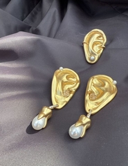 73121 - Серьги клипсы EAR (УХО) Schiaparelli с подвесками из жемчуга в форме капель