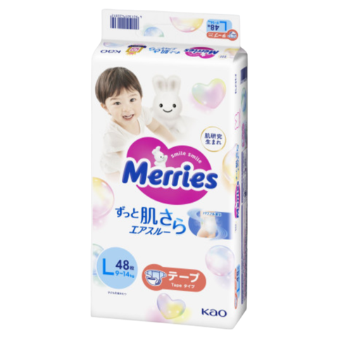 4 - Подгузник Merries L-рр 48шт (9-14кг)