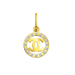 л50243- Подвеска круглая маленькая CHANEL из лимонного золота 585 пробы