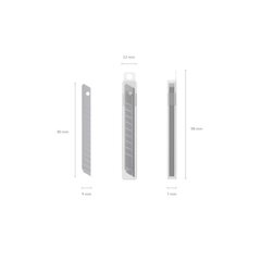 
          Лезвия для ножа канцелярского Erich Krause, 9 мм (10 шт.), пакет с европодвесом