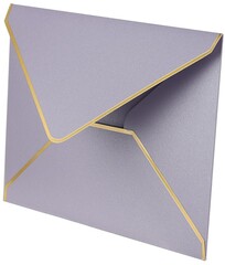 Конверт бумажный, с золотой каймой, Лаванда, 250 г, 13,8*19 см, 5 шт.