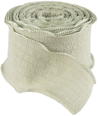 Лента полиэстер жатая с волнистым краем (4,0 см*9,14 м), Авокадо, 1 шт.