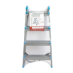 63-0-152 Стремянка стальная оцинкованная двухсторонняя, 4 ступени (РемоКолор)