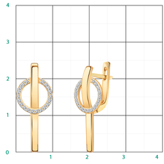 20976 - Серьги из золота 585 пробы с фианитами