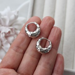 Швензы фактурные 19*7 мм с французским замком, родий, Ш110