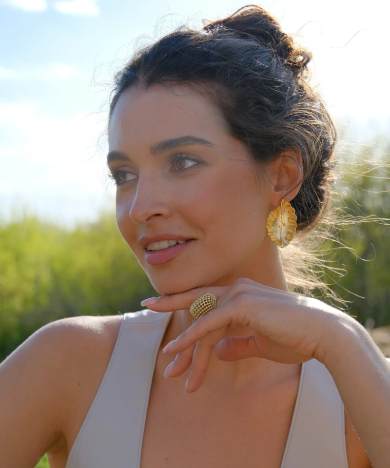 Серьги Банановый лист