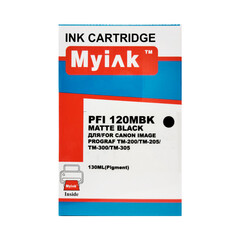 Совместимый картридж MyInk PFI-120MBk matte black для Canon imagePROGRAF TM-200, TM-205, TM-300, TM-305, TM-250, TM-250, TM-350, TM-355 - 130 ml
