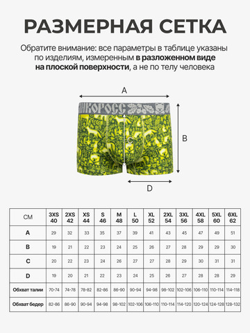 Комплект из 3-х трусов боксеров - «Весенний лес»