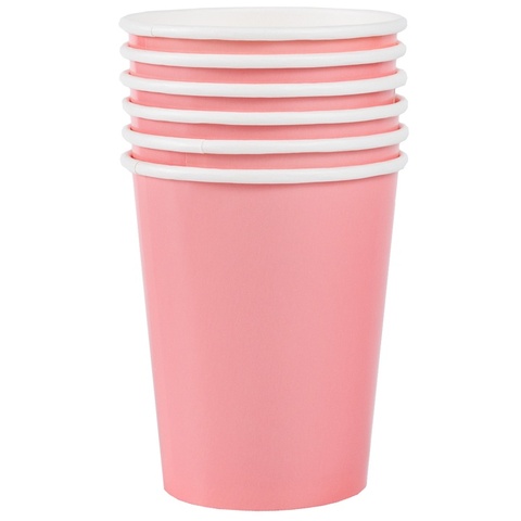 Стакан розовый 250мл 6шт