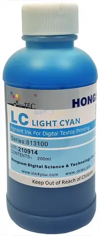 Текстильные чернила DCTEC Y718 light-cyan (светло-голубые) 200 мл (813100-LC-200)