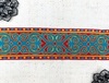 Тесьма жаккард, ш. 5 см, красный с бирюзой