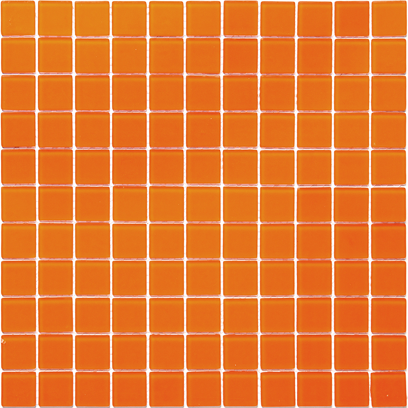 A-062M Мозаичная плитка из стекла Natural Color palette оранжевый квадрат матовый