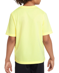 Детская теннисная футболка Nike Dri-Fit Multi+ Training Top - citron tint/white