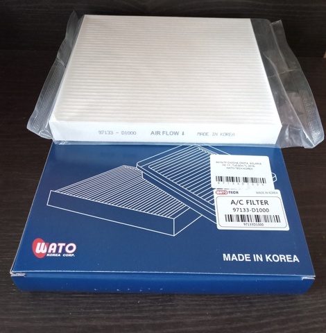 ФИЛЬТР САЛОНА CRETA, SOLARIS HC, RIO FB WATO-TECH