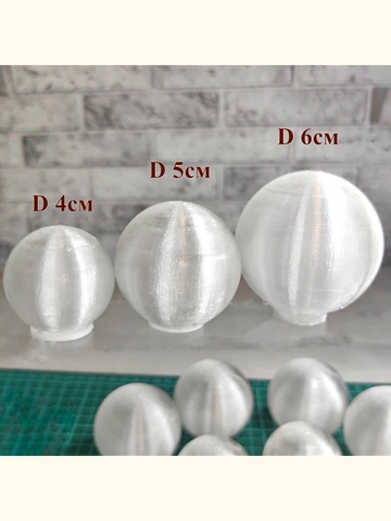 Плафоны без основания на резьбе D 4, 5, 6см. 15шт