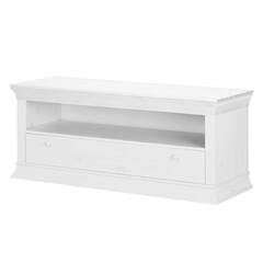 Тумба ТВ, 130x54x45, Бостон 01, белый воск