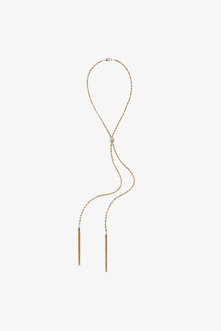 Колье с кисточками и кристаллами