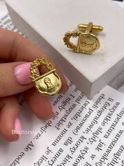 Запонки Скиап. золотистые 