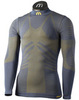 Премиальный комплект термобелья Mico Extra Dry Skintech Grey-Yellow с воротом мужской