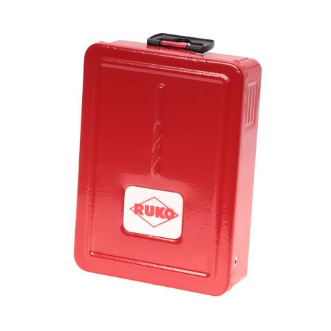 Набор сверл по металлу 1-10мм 19шт DIN338 HSSE-Co5 130° (мет. кейс) Ruko 215214(K)