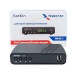 ТВ ресивер TH-562 Barton , тюнер цифровой HD TV, эфирная приставка DVB-T2 для телевизора, 31 день бесплатного просмотра кино и ТВ в онлайн-кинотеатре Триколор