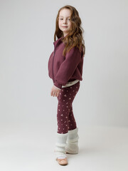 брюки  для девочки  КР 400874/бордовый 1411 Н068.1 к651