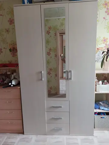 Шкаф 3-х створчатый Белла ясень белый