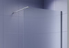 Aquatek AQ.WI.140.2GM AQ.WI.140.2GM Душевая перегородка Walk in с держателем 1400x2000 профиль оружейная сталь, стекло прозрачное рифленое 8мм
