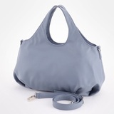 Сумка Саломея 507 гладкий серо-голубой