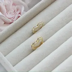 Швензы Конго Сердце 14*2,7 мм, позолота, Ш115