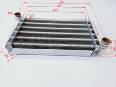 Теплообменник основной (14-24кВт) для BAXI Eco Compact/Eco Four/Eco-3 Compact/Eco-4s 24/Eco-5 Compact/Fourtech (арт. 5677660)