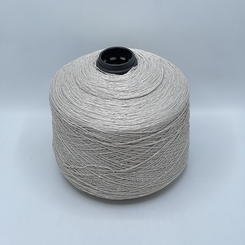 Бобинная пряжа, Linette Pailletes, 450м, 80% Лен, 20% Полиэстер(пайетка), Алебастр+пайетка. 39438