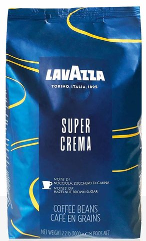 Кофе Lavazza Super Crema в зернах 1 кг