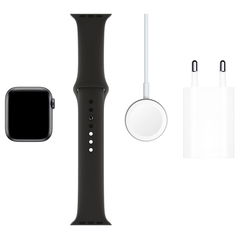 Смарт-часы Apple Watch Series 5 44mm SpaceGray Case with Black Sport Band (MWVF2GK)